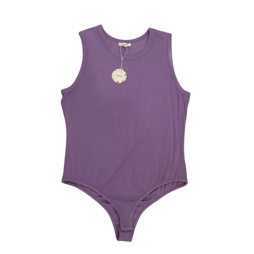 ODDY Purple Sleeveless Bodysuit